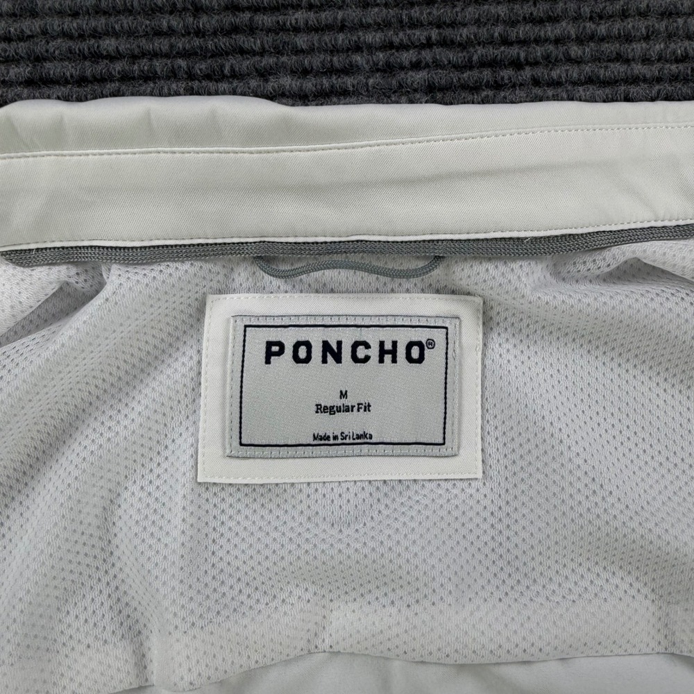 Poncho Outdoors White Long Sleeve Button Shirt Men Medium Regular Fit Embroidery - Picture 8 of 14